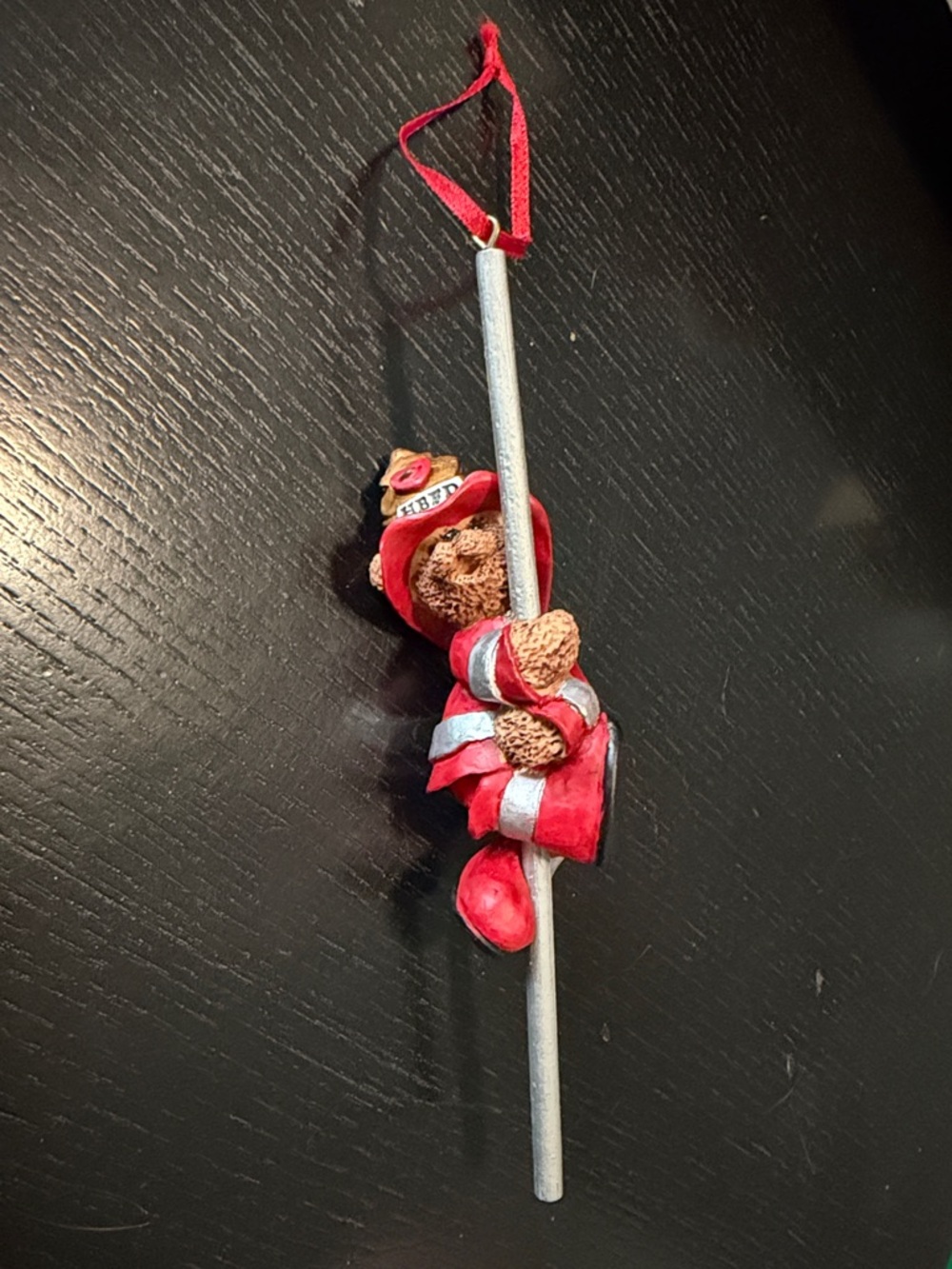 Red Firefighter Bear Ornament